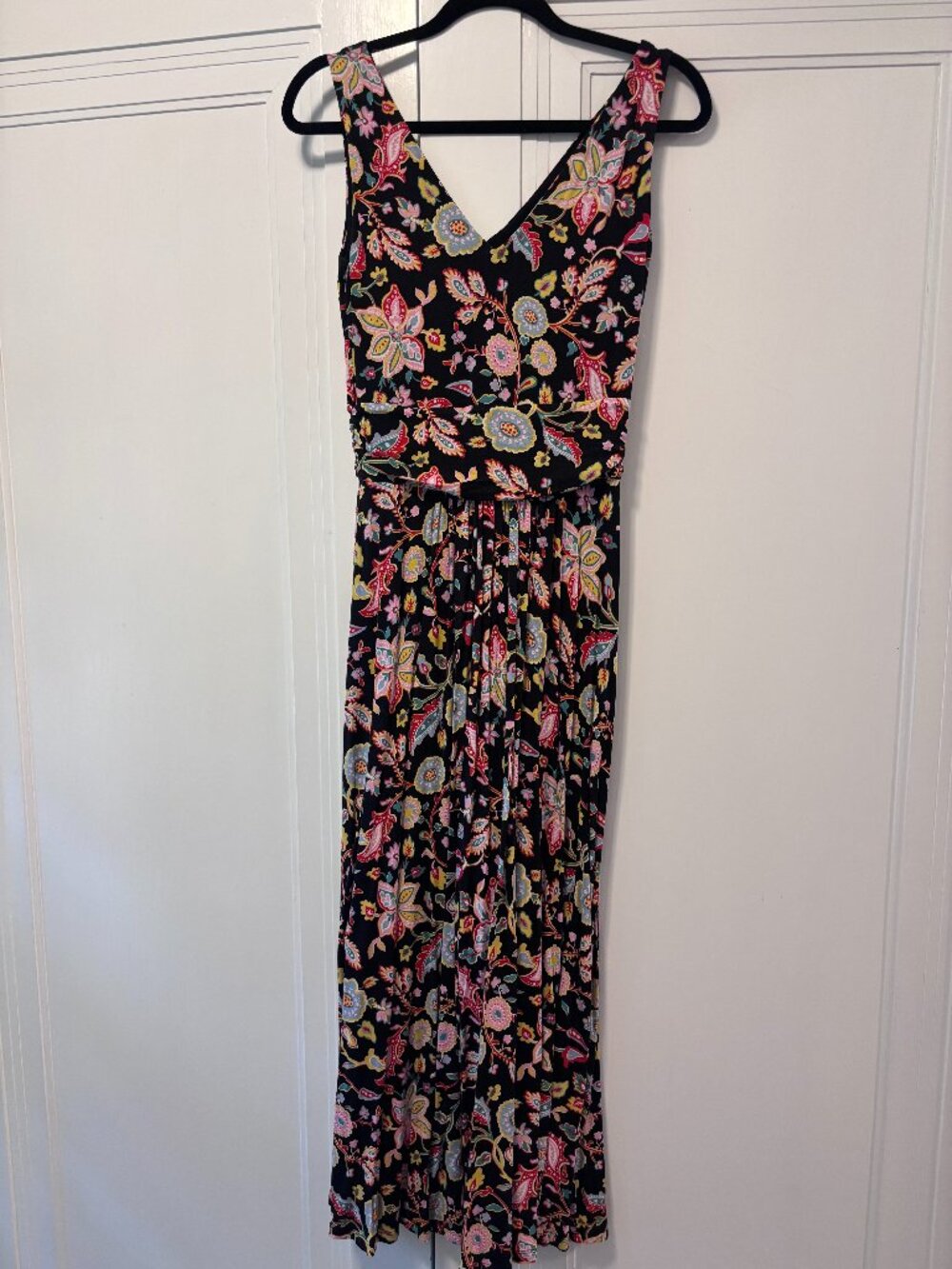 Black floral Boden maxi dress